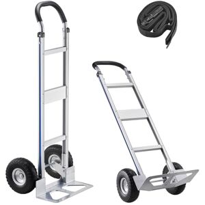 VEVOR Hand Truck, 500 lbs Load Capacity, Heavy-Duty Hand Truck Dolly with Non-Slip Wheels & Handle, Aluminum Alloy Portable Trolley Dolly with Tie-down Strap for Moving Home, Office, Warehouse VEVOR Hand Truck, 500 lbs Load Capacity, Heavy-Duty Hand Truck Dolly with Non-Slip Wheels & Handle, Aluminum Alloy Portable Trolley Dolly with Tie-down Strap for Moving Home, Office, Warehouse