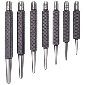 Starrett S264WB Set Of 7 Centre Punches, 1/16"-1/4" Tapered Point Diameters, In Round Plastic Case Starrett S264WB Set Of 7 Centre Punches, 1/16"-1/4" Tapered Point Diameters, In Round Plastic Case