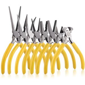 ASelected 8 PCS Jewellery Pliers Kit,Jewellery Making Set with Needle and Round Nose Plier,Wire Cutter,Diagonal-Nosed Pliers,Wire Cutters,Flat and Top-Cutting Pliers ASelected 8 PCS Jewellery Pliers Kit,Jewellery Making Set with Needle and Round Nose Plier,Wire Cutter,Diagonal-Nosed Pliers,Wire Cutters,Flat and Top-Cutting Pliers