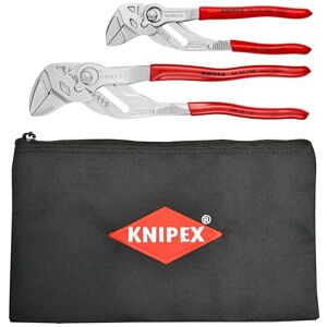 KNIPEX 2 Pc Pliers Wrench Set w/Keeper Pouch, Red KNIPEX 2 Pc Pliers Wrench Set w/Keeper Pouch, Red