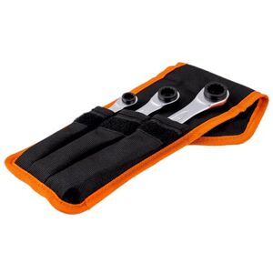 Bahco S4RM/3T Reversible Ratchet Spanner Set of 3 – 12 Spanners in 3 Including Storage Pouch 8-19mm Bahco S4RM/3T Reversible Ratchet Spanner Set of 3 – 12 Spanners in 3 Including Storage Pouch 8-19mm