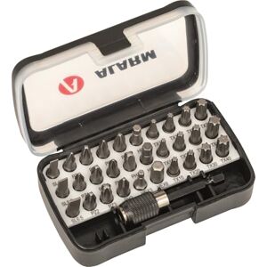 ALARM Bit Set 31 Pieces Black Edition Bit Set for Cordless Screwdrivers (Slotted, PH, PZ, Torx, Hex, Magnetic Holder) ALARM Bit Set 31 Pieces Black Edition Bit Set for Cordless Screwdrivers (Slotted, PH, PZ, Torx, Hex, Magnetic Holder)