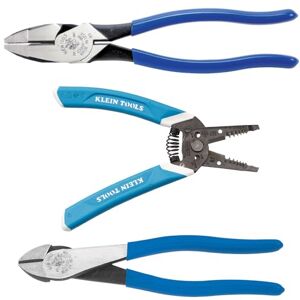 KLEIN TOOLS 80043 Heavy Duty Tool Set, Includes Lineman's Side-Cutting Pliers, Diagonal Cutters and Wire Stripper, 3-Piece KLEIN TOOLS 80043 Heavy Duty Tool Set, Includes Lineman's Side-Cutting Pliers, Diagonal Cutters and Wire Stripper, 3-Piece