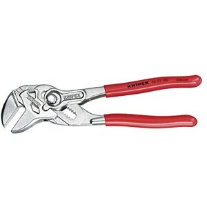 KNIPEX Pliers Wrench, Chrome-Plated, 300 mm, Grips Continuously up to 68 mm, Fine Adjustment by Button Push, Adjustable Wrench, 86 03 300 KNIPEX Pliers Wrench, Chrome-Plated, 300 mm, Grips Continuously up to 68 mm, Fine Adjustment by Button Push, Adjustable Wrench, 86 03 300