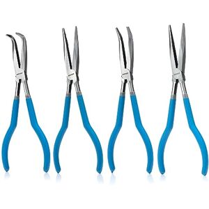 Neiko 02105A (4) Long Nose Plier 11” Long Reach, Straight, Angle, Curved Pliers, 45 & 90 Degree, Bent Head Needle Nose Pliers Set for Mechanics, Long Handle Pliers Neiko 02105A (4) Long Nose Plier 11” Long Reach, Straight, Angle, Curved Pliers, 45 & 90 Degree, Bent Head Needle Nose Pliers Set for Mechanics, Long Handle Pliers