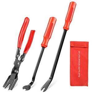 GOOACC 3 Pcs Clip Pliers Set & Fastener Remover Auto Upholstery Combo Repair Kit with Storage Bag for Car Door Panel Dashboard GOOACC 3 Pcs Clip Pliers Set & Fastener Remover Auto Upholstery Combo Repair Kit with Storage Bag for Car Door Panel Dashboard