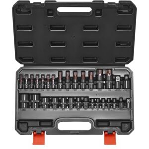 VEVOR Torx Bit Socket and External Torx Socket Set, 31-Piece T8-T70 and E4-E24, S2 Alloy Steel and Cr-V Steel, 1/4 in, 3/8 in, and 1/2 in Drives, with Adapter and Enhanced Storage Case, for Automotive VEVOR Torx Bit Socket and External Torx Socket Set, 31-Piece T8-T70 and E4-E24, S2 Alloy Steel and Cr-V Steel, 1/4 in, 3/8 in, and 1/2 in Drives, with Adapter and Enhanced Storage Case, for Automotive