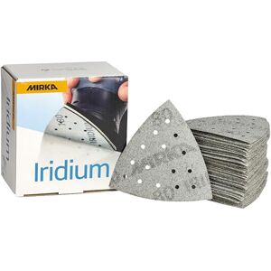 Mirka Iridium Sanding Triangle Premium Sandpaper 93x93x93mm 15-Hole Hook & loop, Grit 80, 50 pcs/For sanding paint, putty, primer, wood, steel, mineral materials, plastic. Mirka Iridium Sanding Triangle Premium Sandpaper 93x93x93mm 15-Hole Hook & loop, Grit 80, 50 pcs/For sanding paint, putty, primer, wood, steel, mineral materials, plastic.