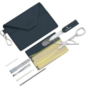 Victorinox Swiss Card Classic, 10 Functions, Swiss Made, Multi Tool for Women, incl. Card Holder with Key Ring, New York Style (Blue, Yellow) Victorinox Swiss Card Classic, 10 Functions, Swiss Made, Multi Tool for Women, incl. Card Holder with Key Ring, New York Style (Blue, Yellow)