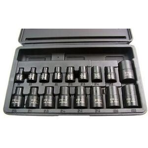 US PRO 17pc 3/8" & 1/2"dr Impact E-TORX SOCKETS E5-E24 B1357 US PRO 17pc 3/8" & 1/2"dr Impact E-TORX SOCKETS E5-E24 B1357