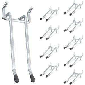 HUHOLE Double Arm Pegboard Hooks 4 Inch 10PC, Fit 1/4" Pegboard, Ideal Peg Board Tool Utility Hooks for Garage Organization, Wall Storage, Heavy Duty Tool Holder with Protecting Tip HUHOLE Double Arm Pegboard Hooks 4 Inch 10PC, Fit 1/4" Pegboard, Ideal Peg Board Tool Utility Hooks for Garage Organization, Wall Storage, Heavy Duty Tool Holder with Protecting Tip