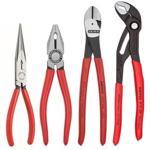 KNIPEX Tools 9K 00 80 94 US Cobra Combination Cutter and Needle Nose Pliers 4-Piece Set KNIPEX Tools 9K 00 80 94 US Cobra Combination Cutter and Needle Nose Pliers 4-Piece Set