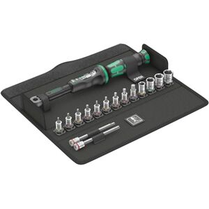 Wera Bicycle Set Torque 1 Click-Torque adjustable wrench set, 1/4" square drive, 2.5-25Nm, 16pc, 05004180001, Black Wera Bicycle Set Torque 1 Click-Torque adjustable wrench set, 1/4" square drive, 2.5-25Nm, 16pc, 05004180001, Black