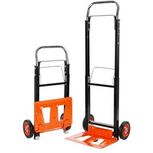 Black & Decker BXWT-H305 Folding Sack Truck, Hand Trolley with 90 kg Load Capacity, Folding Transport Trolley, 42.5 x 38.8 x 97.5 cm, for Moving, Housework and Shopping, Steel/Aluminium, Black/Orange Black & Decker BXWT-H305 Folding Sack Truck, Hand Trolley with 90 kg Load Capacity, Folding Transport Trolley, 42.5 x 38.8 x 97.5 cm, for Moving, Housework and Shopping, Steel/Aluminium, Black/Orange