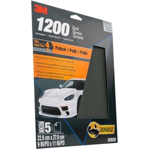 3M Wetordry™ Sandpaper, 1200 Grit, 9 in x 11 in, 5 Sheets, Use for Wet and Dry Sanding, Longer Lasting Sandpaper, Great for Auto Body Repair, Smooth Finish, Waterproof Backing for Wet Sanding (32022) 3M Wetordry™ Sandpaper, 1200 Grit, 9 in x 11 in, 5 Sheets, Use for Wet and Dry Sanding, Longer Lasting Sandpaper, Great for Auto Body Repair, Smooth Finish, Waterproof Backing for Wet Sanding (32022)
