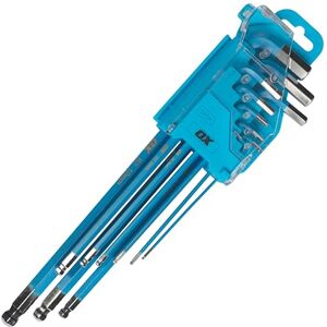 OX Tools OX Pro Hex Allen Key Long 9pc Set OX Tools OX Pro Hex Allen Key Long 9pc Set