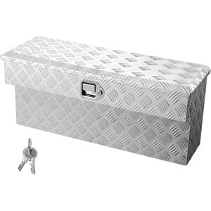 VEVOR Truck Bed Tool Box, Heavy Duty Aluminum Tool Box with Tread Patterns, Storage Toolbox Chest Organizer with Lock and Key, Ideal for Pickup, Truck Bed, RV, Trailer, 864 x 305 x 390 mm, Silver VEVOR Truck Bed Tool Box, Heavy Duty Aluminum Tool Box with Tread Patterns, Storage Toolbox Chest Organizer with Lock and Key, Ideal for Pickup, Truck Bed, RV, Trailer, 864 x 305 x 390 mm, Silver