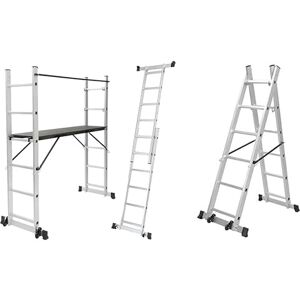 MEGA SHOP ITALIA 4-in-1 Aluminium Ladder - Ladder MEGA SHOP ITALIA 4-in-1 Aluminium Ladder - Ladder