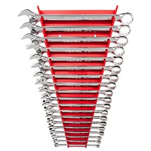 TEKTON Combination Wrench Set, 19-Piece (6-24 mm) Rack WCB91202 TEKTON Combination Wrench Set, 19-Piece (6-24 mm) Rack WCB91202