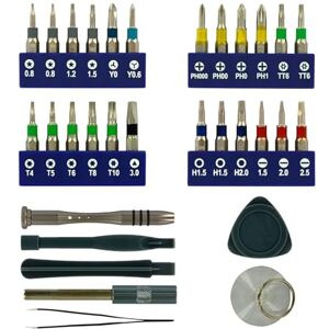 Tivoly Smartphone & Tablet Repair Kit 32 Pieces Bit Holder + Precision Bits + Extension + Screen Suction Cup + Removal Accessories Tivoly Smartphone & Tablet Repair Kit 32 Pieces Bit Holder + Precision Bits + Extension + Screen Suction Cup + Removal Accessories