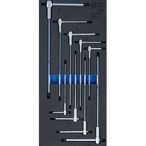 BGS 6090 Tool Tray 1/3: Screwdriver Set with Sliding T-Handle T-Star (for Torx) T10 T50 9 pcs. BGS 6090 Tool Tray 1/3: Screwdriver Set with Sliding T-Handle T-Star (for Torx) T10 T50 9 pcs.