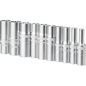 Draper 50048 1/4-Inch Metric Multi-Drive Deep Socket 10 Piece Set , Blue Draper 50048 1/4-Inch Metric Multi-Drive Deep Socket 10 Piece Set , Blue