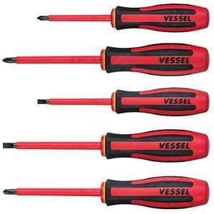 VESSEL Set of Insulated Screwdrivers Megadora VDE (5 Pieces) VESSEL Set of Insulated Screwdrivers Megadora VDE (5 Pieces)