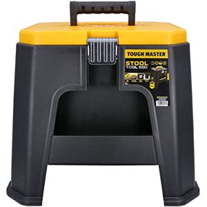 TOUGH MASTER Tool Storage Stool Tool Box with Removable Tray & Compartment Organiser TOUGH MASTER Tool Storage Stool Tool Box with Removable Tray & Compartment Organiser