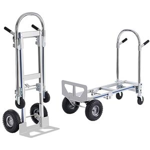 VEVOR Aluminum 2 in 1 Heavy Duty Industrial Convertible Folding Hand Truck and Dolly, Utility Cart Converts to Platform Cart with Rubber Wheels, 800 lbs Load Capacity VEVOR Aluminum 2 in 1 Heavy Duty Industrial Convertible Folding Hand Truck and Dolly, Utility Cart Converts to Platform Cart with Rubber Wheels, 800 lbs Load Capacity
