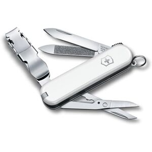 Victorinox Nailclip 580, Swiss Made, 8 Functions, Nail File, Nail Clipper, Blade, Scissors, White Victorinox Nailclip 580, Swiss Made, 8 Functions, Nail File, Nail Clipper, Blade, Scissors, White