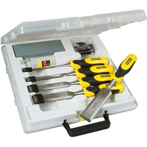 Stanley 5 Piece Dynagrip Chisel and Strike Cap Set with Access, includes 6, 12, 18, 25, 32mm, 5-16-0421 Stanley 5 Piece Dynagrip Chisel and Strike Cap Set with Access, includes 6, 12, 18, 25, 32mm, 5-16-0421