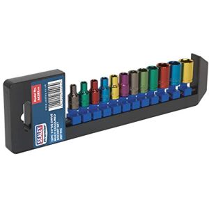 Sealey Ak282 Multi-Coloured Socket Set 12Pc 1/4Sq Drive 6Pt Walldrive Metric Sealey Ak282 Multi-Coloured Socket Set 12Pc 1/4Sq Drive 6Pt Walldrive Metric