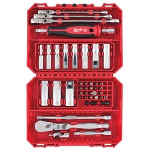 Milwaukee 4932498382 42pc 1/4" Drive Ratchet, Spanner & Deep Socket Premium Set Milwaukee 4932498382 42pc 1/4" Drive Ratchet, Spanner & Deep Socket Premium Set