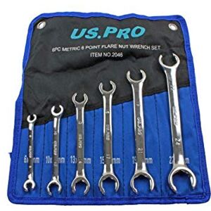 US PRO 6 Piece Metric 6 Point Flare Nut Spanner Wrench Set 8-24mm 2046 US PRO 6 Piece Metric 6 Point Flare Nut Spanner Wrench Set 8-24mm 2046