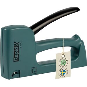 Rapid R53 Staple Gun Skog Green Casing Crafted With 90% Recycled Plastics, Made in Sweden, Upholstery Staple Gun With All-steel Wear Parts Inside, For No.53 Staples 4-10mm Rapid R53 Staple Gun Skog Green Casing Crafted With 90% Recycled Plastics, Made in Sweden, Upholstery Staple Gun With All-steel Wear Parts Inside, For No.53 Staples 4-10mm