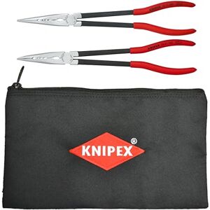 KNIPEX Tools 2 Piece Extra Long Needle Nose Pliers Set with Keeper Pouch (28 71 280, 28 81 280 and 9K 00 90 12 US) (9K0080128US) KNIPEX Tools 2 Piece Extra Long Needle Nose Pliers Set with Keeper Pouch (28 71 280, 28 81 280 and 9K 00 90 12 US) (9K0080128US)