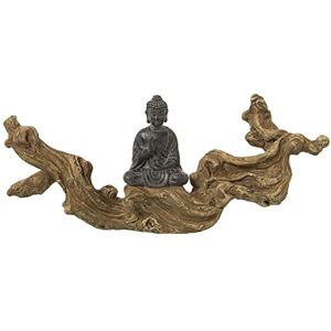 AlexandreHouse Figure Resin Buda Sobre Trunk 32 x 8 x 14 cm AlexandreHouse Figure Resin Buda Sobre Trunk 32 x 8 x 14 cm