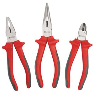KS TOOLS 922.8010 Set of 3 Ultimate Tweezers, Red/Black KS TOOLS 922.8010 Set of 3 Ultimate Tweezers, Red/Black