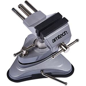 Amtech Suction Table Vice, Adjustable Head and 360° Swivel Clamp, Soft Jaws and Strong Suction Base for Craft and Electronics Work Amtech Suction Table Vice, Adjustable Head and 360° Swivel Clamp, Soft Jaws and Strong Suction Base for Craft and Electronics Work