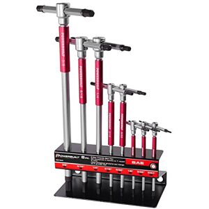 Powerbuilt 8 Pc SAE T-Handle Hex Allen Key Wrench Set w/Speed Sleeves for Fast Spinning Action, Sliding Top Handle for “T” or “L” Shape, Long Shafts, Storage Rack, Auto, Bicycle, Moto 941644, Red Powerbuilt 8 Pc SAE T-Handle Hex Allen Key Wrench Set w/Speed Sleeves for Fast Spinning Action, Sliding Top Handle for “T” or “L” Shape, Long Shafts, Storage Rack, Auto, Bicycle, Moto 941644, Red