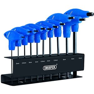 Draper 10 Piece T-Handle Hexagon Allen Key Set Metric Long Pattern Hand Tools Hex Key Wrench Kit Long Arm Chrome Vanadium Steel Kit Steel Wall Mounting Stand 33869 Draper 10 Piece T-Handle Hexagon Allen Key Set Metric Long Pattern Hand Tools Hex Key Wrench Kit Long Arm Chrome Vanadium Steel Kit Steel Wall Mounting Stand 33869