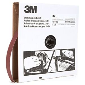 3M Utility Cloth Roll 314D, 1 in x 50 yd P240 J-weight 3M Utility Cloth Roll 314D, 1 in x 50 yd P240 J-weight