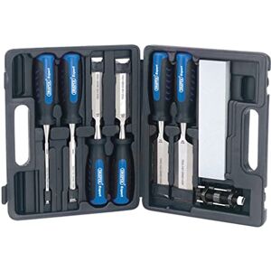 Draper Expert 140mm 8 Piece Wood Chisel Set Woodworking Hand Tools Aluminium Oxide Sharpening Stone 6 to 38mm Blades Carving Tool Impact Resistant Soft Grip Honing Guide 88605 Draper Expert 140mm 8 Piece Wood Chisel Set Woodworking Hand Tools Aluminium Oxide Sharpening Stone 6 to 38mm Blades Carving Tool Impact Resistant Soft Grip Honing Guide 88605