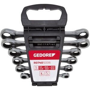 Gedore Red GEDORE double ring ratchet set straight shape, metric, 6-piece Gedore Red GEDORE double ring ratchet set straight shape, metric, 6-piece