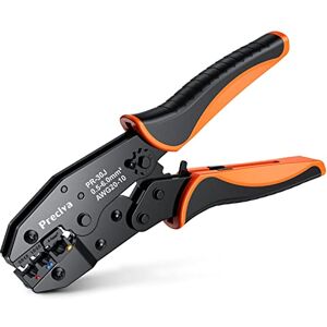 Preciva Ratchet Crimping Plier, Insulated Ratcheting Wire Terminal Crimp Tool, AWG20-10 (0.5-1.5mm²) (1.5-2.5mm²) (4-6mm²), Electrical Crimper Pliers for Electrical Connectors Preciva Ratchet Crimping Plier, Insulated Ratcheting Wire Terminal Crimp Tool, AWG20-10 (0.5-1.5mm²) (1.5-2.5mm²) (4-6mm²), Electrical Crimper Pliers for Electrical Connectors