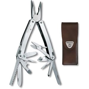 Victorinox Multi Tool Swiss Tool Spirit X, 24 Functions, Multi Tool with Locking Blade and Long-Nosed Pliers, incl. Leather Case, Silver Victorinox Multi Tool Swiss Tool Spirit X, 24 Functions, Multi Tool with Locking Blade and Long-Nosed Pliers, incl. Leather Case, Silver