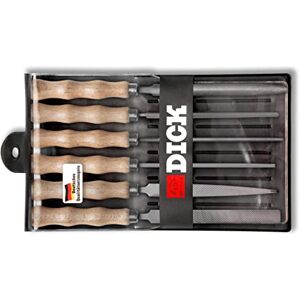Dick F. Key File Set 6 Pieces (100 mm, Files with Wooden Handle, Cut 2 for Medium Material Removal, Various Shapes, Workshop Files) 11871020 Dick F. Key File Set 6 Pieces (100 mm, Files with Wooden Handle, Cut 2 for Medium Material Removal, Various Shapes, Workshop Files) 11871020