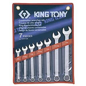 KING TONY 1207SR Combination Wrench Set with Nylon Pouch Bag, 3/8 Inch 3/4", 7 Piece KING TONY 1207SR Combination Wrench Set with Nylon Pouch Bag, 3/8 Inch 3/4", 7 Piece