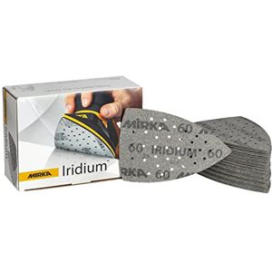 Mirka Iridium Sanding Triangle Premium Sandpaper 100x152x152mm 36-hole Hook & loop, Grit 60, 50 pcs/For sanding paint, putty, primer, wood, steel, mineral materials, plastic. Mirka Iridium Sanding Triangle Premium Sandpaper 100x152x152mm 36-hole Hook & loop, Grit 60, 50 pcs/For sanding paint, putty, primer, wood, steel, mineral materials, plastic.
