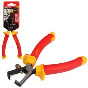 DEKTON VDE Wire Stripping Pliers 6" 1000v Ac Insulated Safety Tool Adjustable Opening Stop & Brass Screw Ergonomic Dual Compound Handle Precision Wire Stripper for Electricians DEKTON VDE Wire Stripping Pliers 6" 1000v Ac Insulated Safety Tool Adjustable Opening Stop & Brass Screw Ergonomic Dual Compound Handle Precision Wire Stripper for Electricians